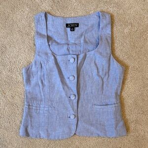 J. Crew linen vest 00